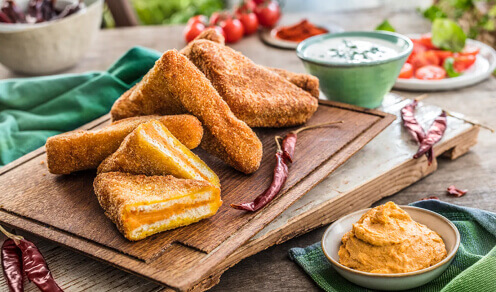 Recept Panirani trokutići s paštetom i mozzarellom